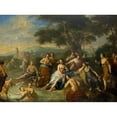thumbnail image 3 of Gerard Hoet 24x19 Black Modern Framed Museum Art Print Titled - Diana and Her Nymphs (1663 - 1733), 3 of 5