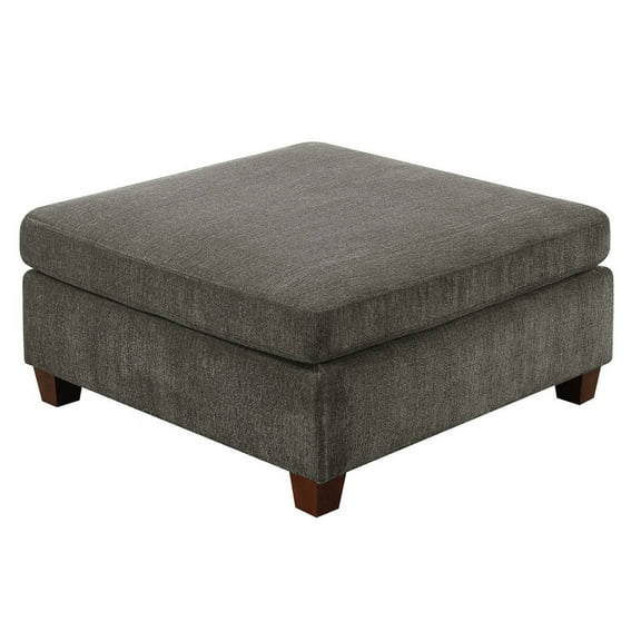 Cterwk Contemporary Fabric Ottoman for Living Room, Office, Gray