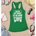 thumbnail image 3 of S4E Women's I Paused My Game to Be Here Racerback Slim Fit Small Kelly Green, 3 of 4