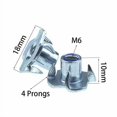 thumbnail image 4 of Tuerca para persiana T-Nut Odinest, M6 x 10 mm, 4 puntas, acero al carbono, 4 of 8