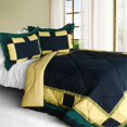 thumbnail image 1 of Light Impression - Quilted Patchwork Down Alternative Comforter Set  Full &amp; Queen Size - Blue, 1 of 1