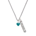 thumbnail image 1 of Delight Jewelry Acrylic 5/16" Teal Heart Silvertone Always My Sister Bar Charm Necklace, 23", 1 of 4