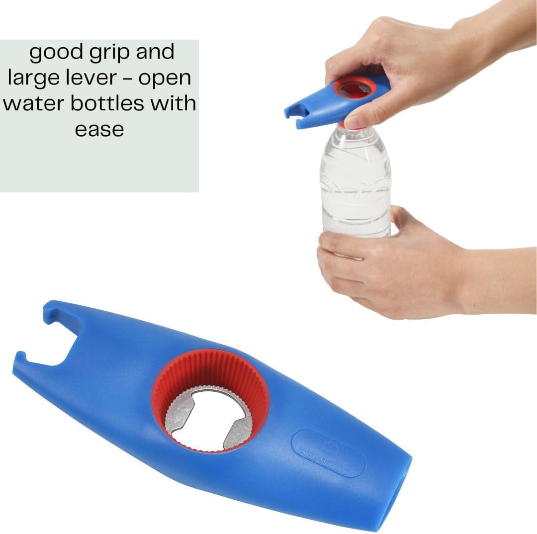 FRKSMD-Set of 2 pieces Remedic 5-in-1 Jar, Bottle & Can Opener – Easy Openers for Arthritis & Weak Hands, Pull Tab Helper, Non-Slip Grip, Daily Living Aid for Seniors