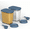 Blue, variant on Fazzn Dog Food Storage Container, Up to 62 Pounds, Attachable Wheels, For Dog Cat Bird and Other Pet Food Storage Bin, Keep Fresh, Easy Mobility - Blue.Father's Day Gift