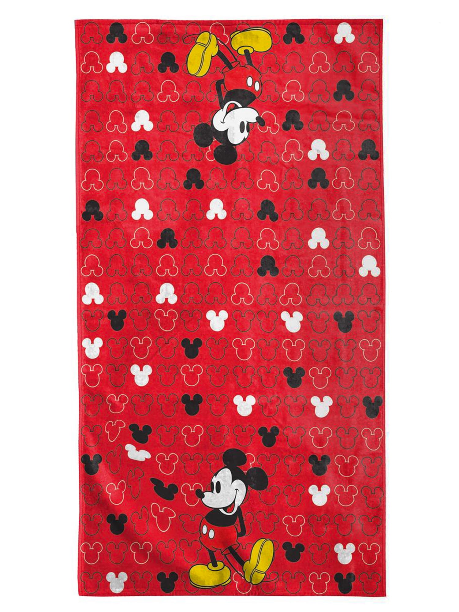 2016 Disney Mickey Mouse Hooded Towel Wrap 22 X 51 Red And White Stripes With Mickey