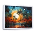 thumbnail image 2 of Designart "Colorful Palm Trees composition II" Palm Trees Floater Framed Canvas Wall Art, 2 of 7