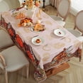 thumbnail image 3 of Round Autumn Tablecloth, Pumpkin Tablecloth with Sunflower Pattern, Anti-Overflow and Anti-Wrinkle Durable Polyester Tablecloth, Suitable for Thanksgiving, Harvest, Holiday, 3 of 10