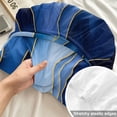 thumbnail image 4 of King Size Fitted Sheet Set - Navy Blue Ombre 3 Piece Bedding Sets 16" Deep Pocket Fitted Sheet with 2 Pillowcases, Modern Moire Abstract Art Luxury Brushed Microfiber Hotel Luxury Bed Sheets, 4 of 9