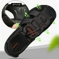 thumbnail image 6 of RIBONGZ Men's Closed Toe Water Sandals Hollow-Out Wading Sandals Hiking Sandals Summer Casual Beach Sandals,12,Black, 6 of 7