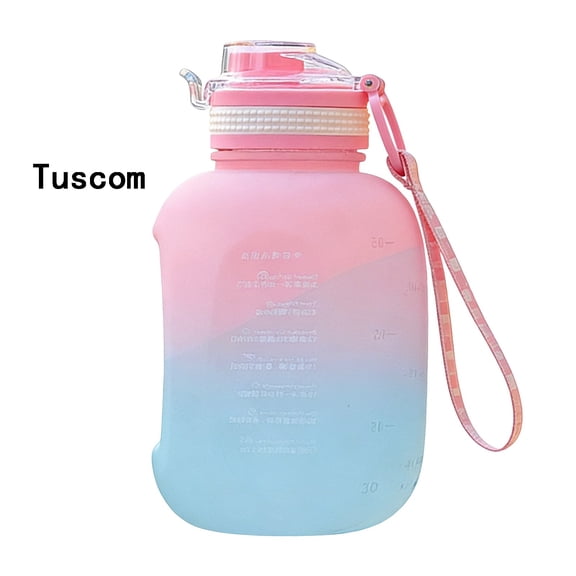 Tuscom 1200ml Large Capacity Water Bottle, Leakproof Belly Bucket Cup for Gym, Sturdy Plastic Gallon Jug for Adults Outdoor Sports