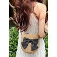 thumbnail image 6 of Straw Purse Women Vintage Handwoven Straw Crossbody Bag Stylish Bow Knot Straw Shoulder Bag, 6 of 7