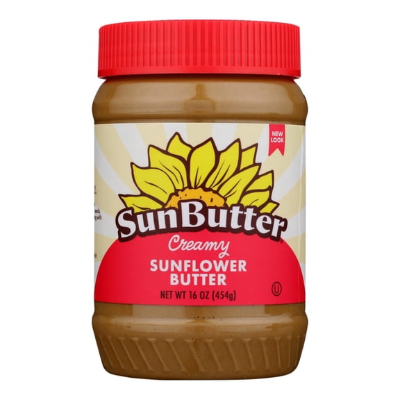 SUNBUTTER NATUR - Allergen-Free Creamy Sunflower Butter - 16 Oz, Case of 6