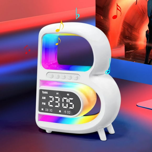 EGNMCR Sound Machine 3 In1 Multi Functional Wireless Charger Lamp Bluetooth Speaker Music 15W Fast Charger smart device