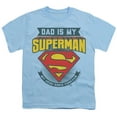 thumbnail image 2 of Superman Dad Is My Kids T Shirt (Small) for Youth Toddler Boys and Girls, Light Blue, 2 of 5