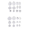 thumbnail image 1 of 24 piezas surtidas de Shpes, bandejas colgantes de , bandejas de configuración de cabujón, bandejas colgantes, fabricación , ha Gloria Joyas de cabujón en blanco, 1 of 9