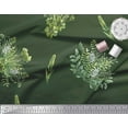 thumbnail image 3 of Soimoi Green Moss Georgette Fabric Wheat & Clover Leaves Print Fabric by Yard 42 Inch Wide, 3 of 3