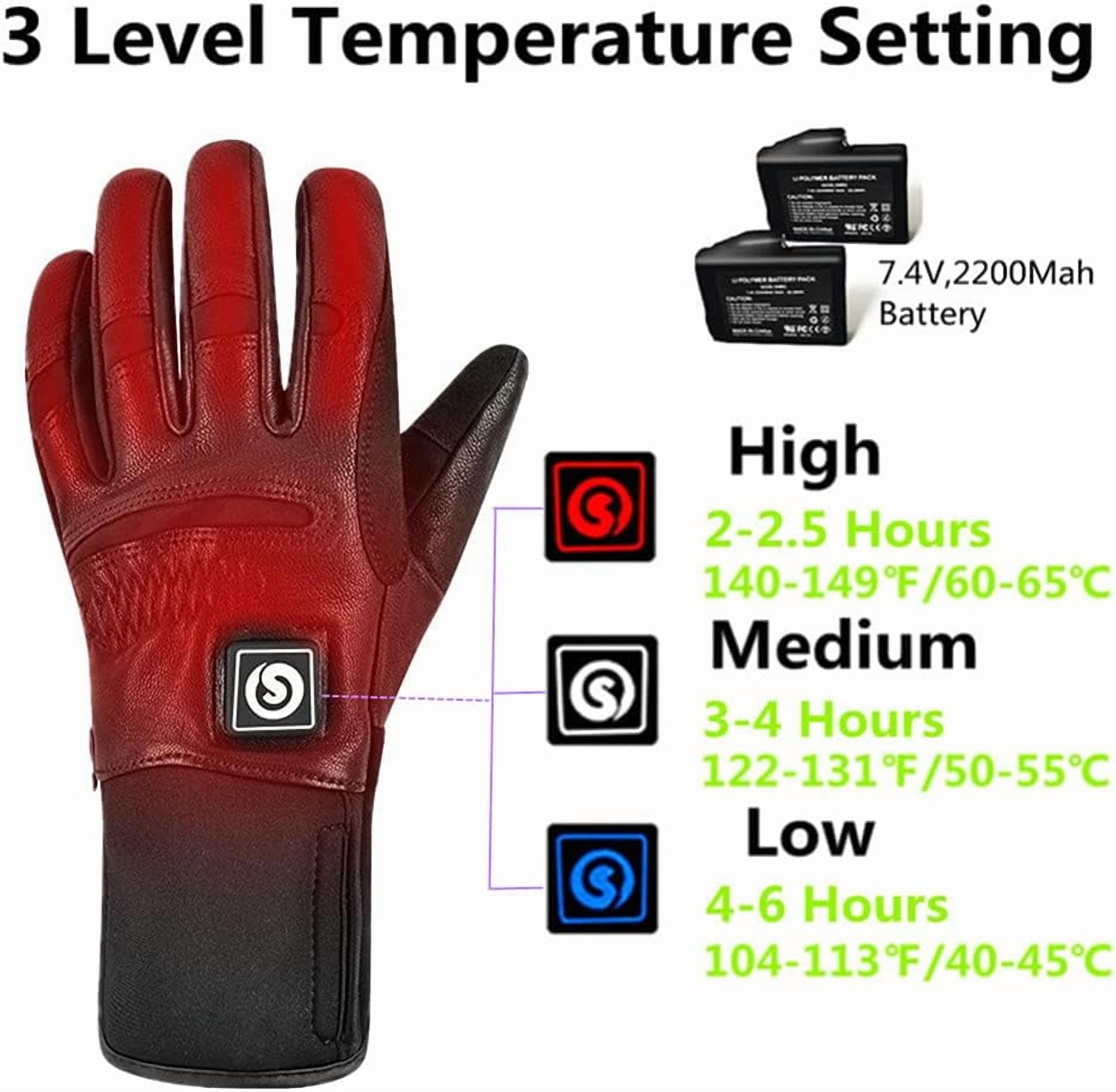 Heated Gloves for Men and Women,Rechargeable Heated Electric Gloves,Suitable for Winter Outdoor Work,Skiing,Cycling,Running,Hiking,etc.