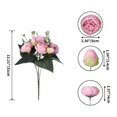 thumbnail image 2 of 4 paquetes de flores artificiales de peonías, pequeñas flores de peonía falsas de seda compatibles con la decoración de la boda del hogar W, 2 of 5