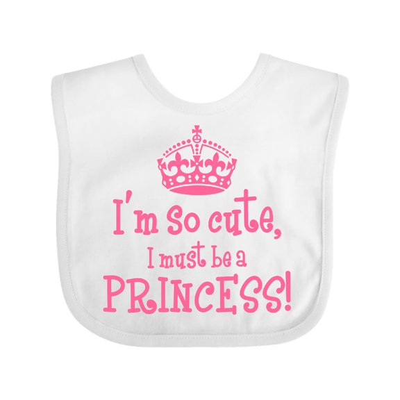 Inktastic So Cute Princess Girls Baby Bib