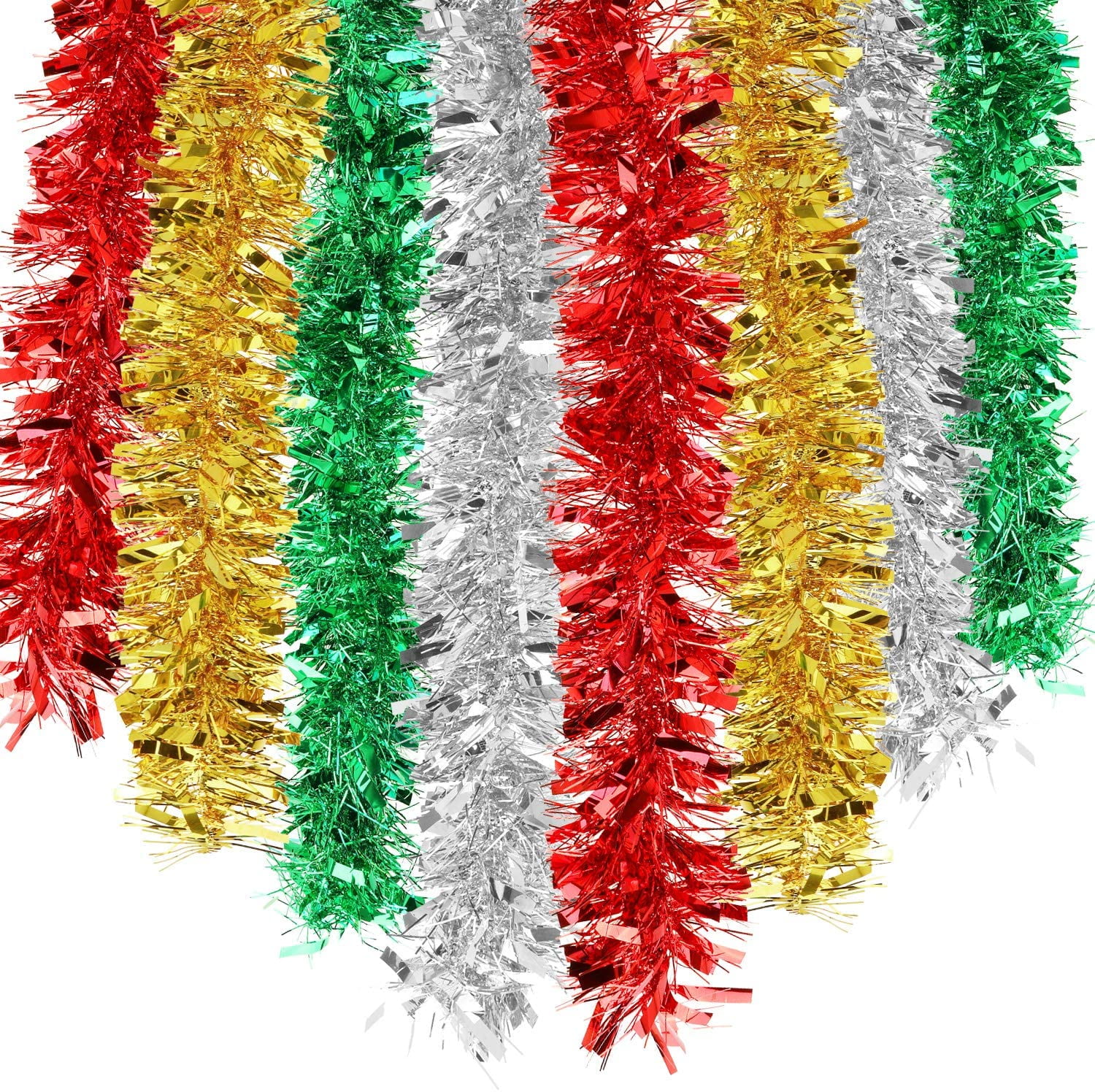 Shamrock Tinsel Garlands Choose 1 From Either Green Or Green & Gold 9 feet long 