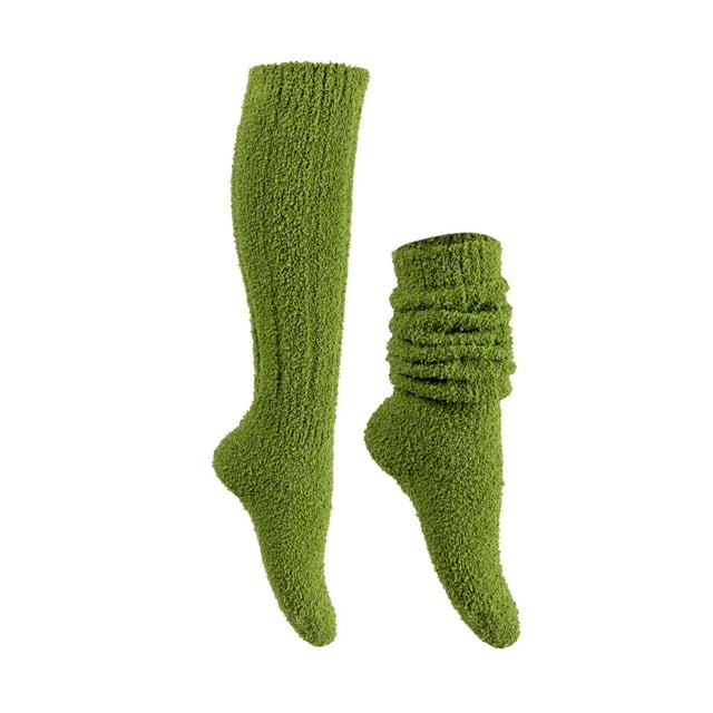 LckLvx Womens Fleece Knee Socks Comfortable Thermal Winter Socks Warm Fuzzy Knee High Socks