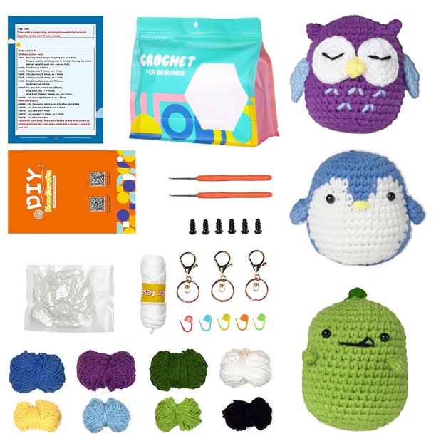 SytleCarry Beginner Crochet Kit, Crochet Kits for Kids and Adults, 3