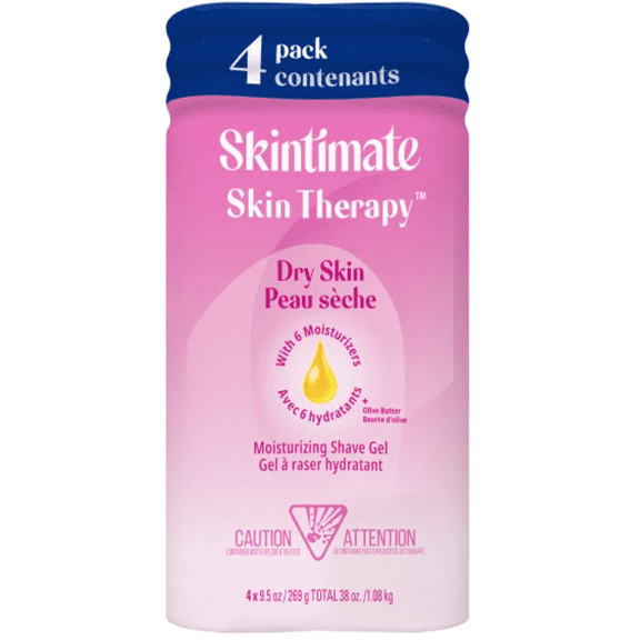 Skintimate Skin Therapy Dry Skin Women’s Shaving Gel, 4 x 269 g