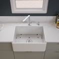 thumbnail image 2 of White 26" Contemporary Smooth Apron Fireclay Farmhouse Kitchen Sink, 2 of 10