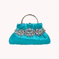 thumbnail image 5 of Bolso de mano de noche para mujer, cadena de diamantes de imitación, bandolera para fiesta de cóctel (azul), 5 of 5