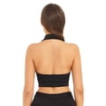 thumbnail image 6 of Miutii Women's Halterneck Waistcoat Cropped Backless Button Down Y2K Tuxedo Vest Black M, 6 of 9