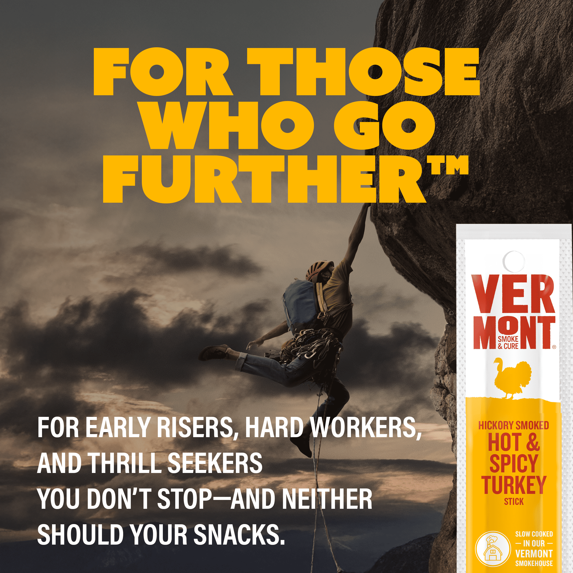 Vermont Smoke & Cure Hot and Spicy Turkey Sticks 1 oz Individually Wrapped Protein Snacks 24 Ct