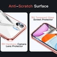 thumbnail image 2 of JETech 3 in 1 Case for iPhone 11 6.1-Inch, with 2-Pack Screen Protector and 2-Pack Camera Lens Protector, Full Coverage Tempered Glass Film, Shockproof Bumper Phone Cover (Rose Gold), 2 of 7