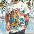 thumbnail image 6 of Yopmin Animal Tee Shirts for Men Crew Neck Summer Tropical T Shirts Cute Basic Tops Short Sleeve for Travel Vacation Beach, 6 of 8