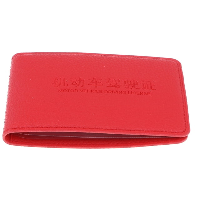 Estuche de tarjeta de crédito Hugo de Cuero rojo para hombre y Mujer