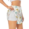 thumbnail image 3 of Lsque Chicken Printed Women's Running Shorts with Liner Pockets,Elastic Quick Dry Workout Athletic Gym Yoga Shorts,Womens High Waist Shorts-X-Large, 3 of 9