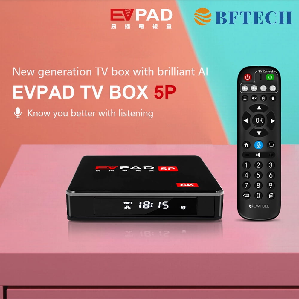 EVPAD 5P 国际版4G RAM/32G ROM Android TV Box North America Asia HK