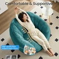 thumbnail image 5 of Puremind Giant Bean Bag Chair for Adults and Kids, Plush Bean Bag Couch, Comfy Floor Sofa Chair for Living Room/Bedroom, Green, 5 of 8