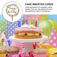 thumbnail image 4 of Gold Cake Topper Acrylic Happy Birthday Flower Dessert Toppers, 4 of 6