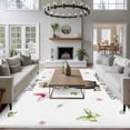thumbnail image 4 of Groundhog 5'x7' Area Rug, Spring Floral Butterfly Botanical Washable Non-Slip Soft Rugs, Low-Pile Large Carpet for Living Room Bedroom Dining Room, Non-Shedding Accent Rug, 4 of 9