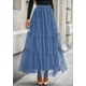 thumbnail image 2 of Falda de tul PRETTYGARDEN para mujer, maxi larga, a la moda de otoño, 2 of 8