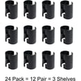 thumbnail image 3 of Wire Shelf Clips Shelving Sleeves WAFJAMF Shelf Lock Clips for 1" Post Shelving Sleeves Replacements for Wire Shelving System 24 Pack, 3 of 7