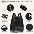 thumbnail image 3 of RAINSMORE Backpack Purse for Women PU Leather Backpack for Work Office Small Fashion Daypack for College Travel,Black, 3 of 8