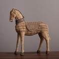 thumbnail image 3 of Wicker Horse Figurine 10.24 Inch Rustic Farmhouse Tabletop Decor Handwoven Animal Sculpture for Home Decoration, 3 of 9