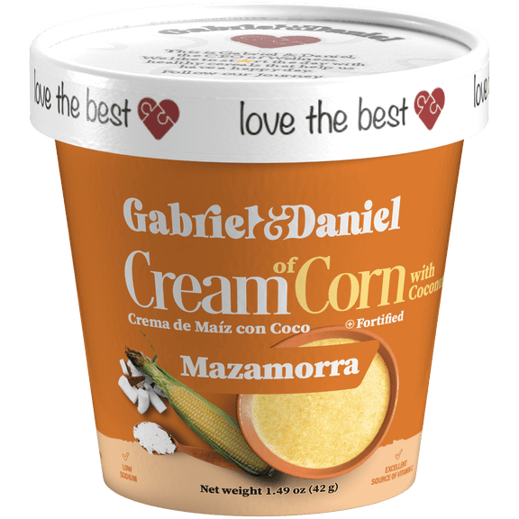 Gabriel & Daniel Instant Cream of Corn with Coconut Hot Cereal Mazamorra Latin Style Gluten-Free 12 Pack 12- 1.49 oz (42 oz)