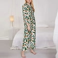thumbnail image 3 of Kdxio Cactuses Print Womens Pajamas Set Button Down 2 Piece Pjs Long Sleeve Oversized Sleepwear with Pockets-X-Large, 3 of 7