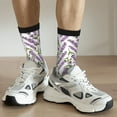 thumbnail image 6 of KLL Lavender Flowers Print Cool Socks Men's Women's Crew Socks Funny Crazy Novelty Stockings, 6 of 6