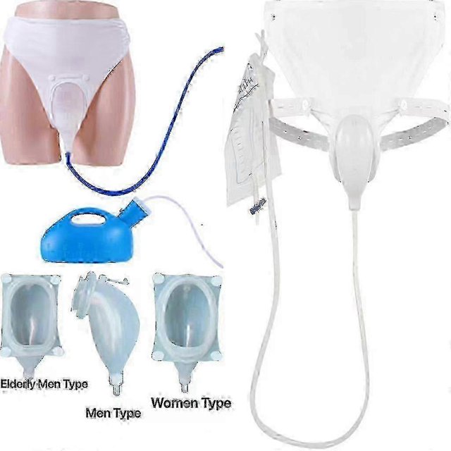 Wearable Urine Bag With Catheter Duct 1000ml For Men, Elderly, Urinary Incontinence, Bedridden Patients