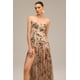 thumbnail image 2 of Vestido largo estampado Bellabarnetten Gemma sin mangas con abertura alta, 2 of 6