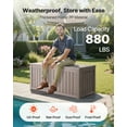 thumbnail image 2 of VEVOR Outdoor Storage Box Resin Deck Box 120 Gallon Patio Lockable Organizer, 2 of 9