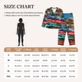 thumbnail image 3 of Xecao Tropical Vacation Essentials Print Women Pajamas Set Soft Sleepwear Pjs long Sleeve Button Down Nightwear with Long Pants, 3 of 6